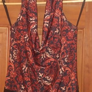 Red and Black Halter Top